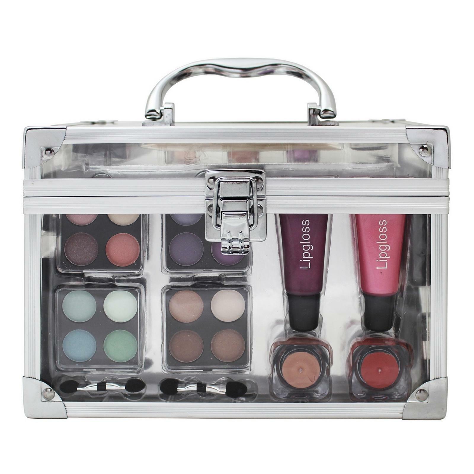 VANITY CASE BEAUTY COSMETIC SET GIFT TRAVEL MAKE UP CARRY BOX XMAS EYE SHADOW AR