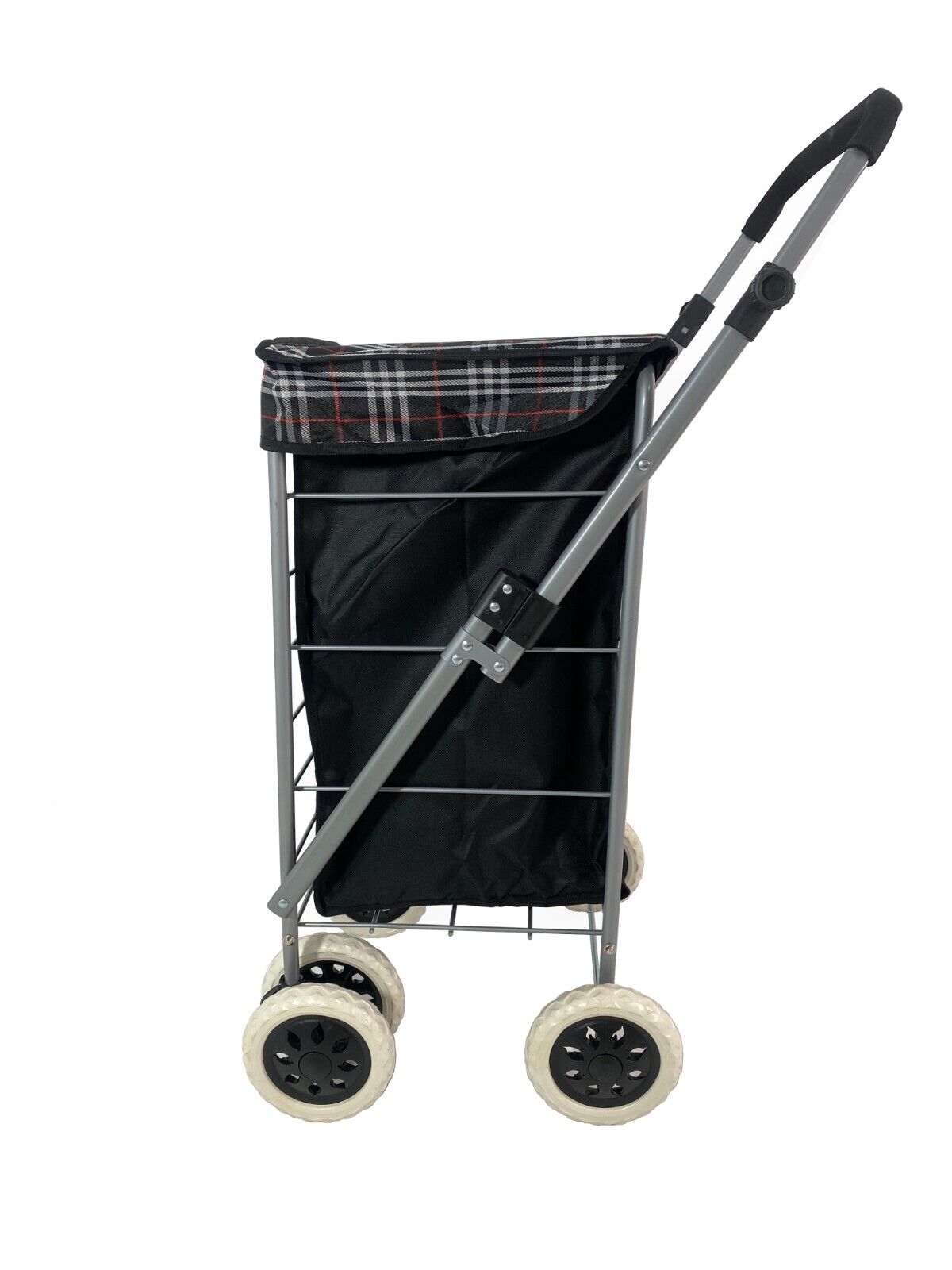 6 Wheel Folding Shopping Mobility Trolley Bag Cart Market Laundry 40-60L Storage