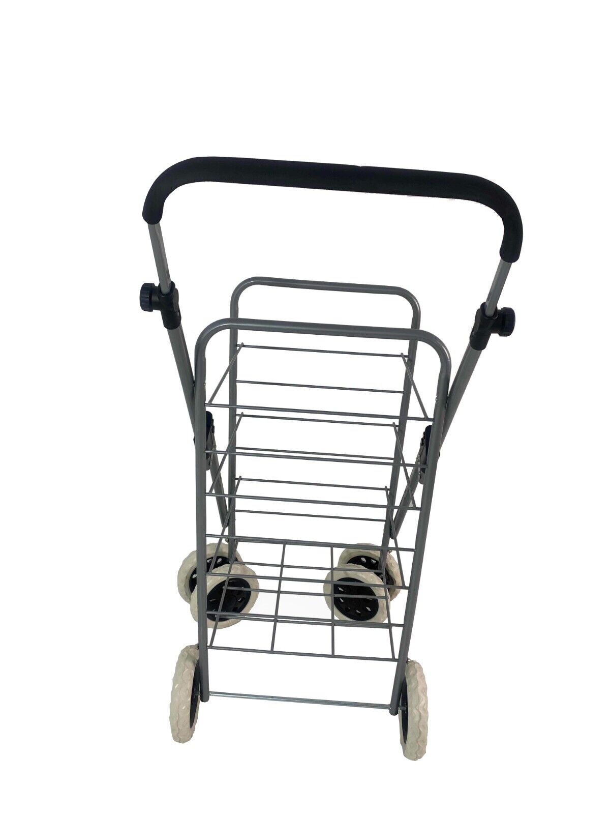 6 Wheel Folding Shopping Mobility Trolley Bag Cart Market Laundry 40-60L Storage