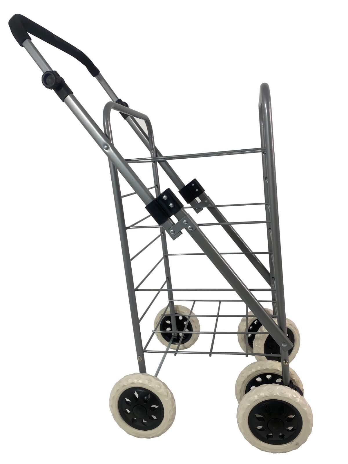 6 Wheel Folding Shopping Mobility Trolley Bag Cart Market Laundry 40-60L Storage