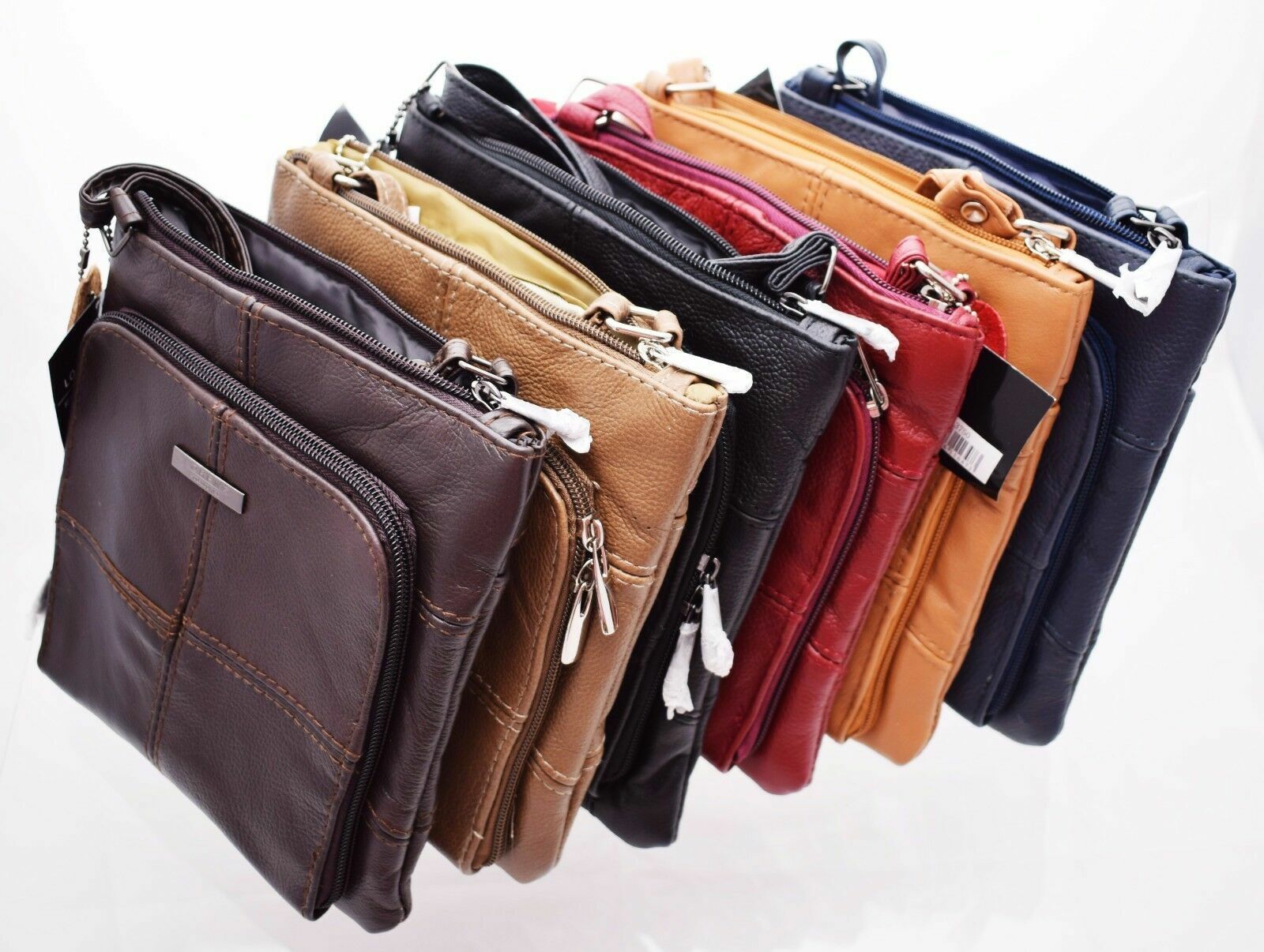 Fawn Cowhide Leather Ladies Cross Body Shoulder Bag Real Womens Small Fawn