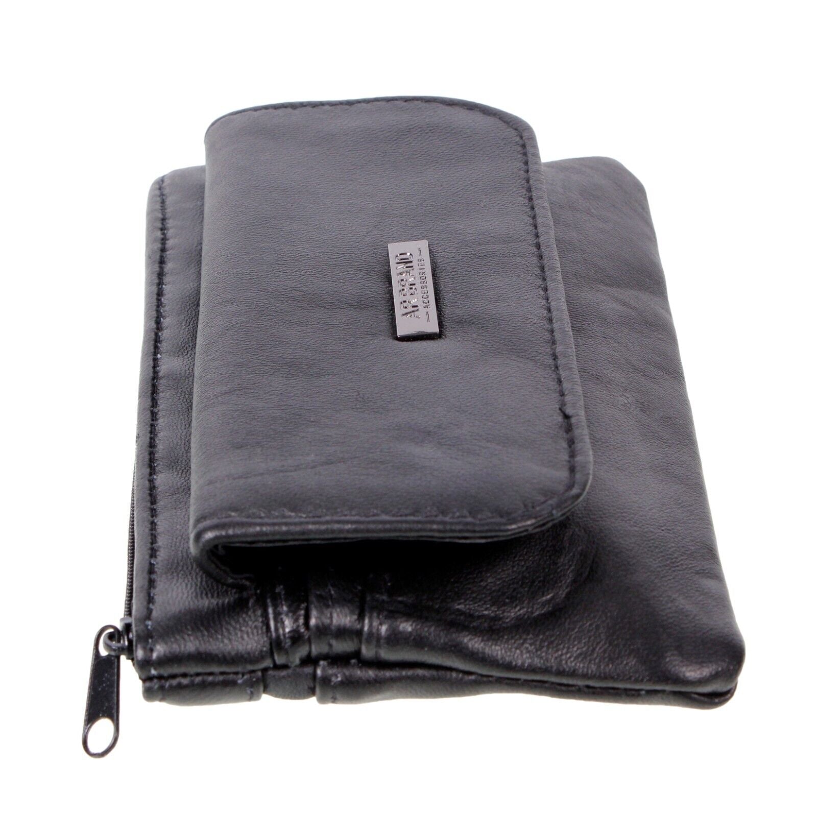 Ladies Slim Purse Black Soft Leather Purse Womens