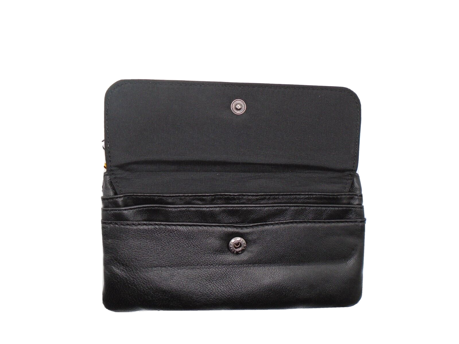 Ladies Slim Purse Black Soft Leather Purse Womens