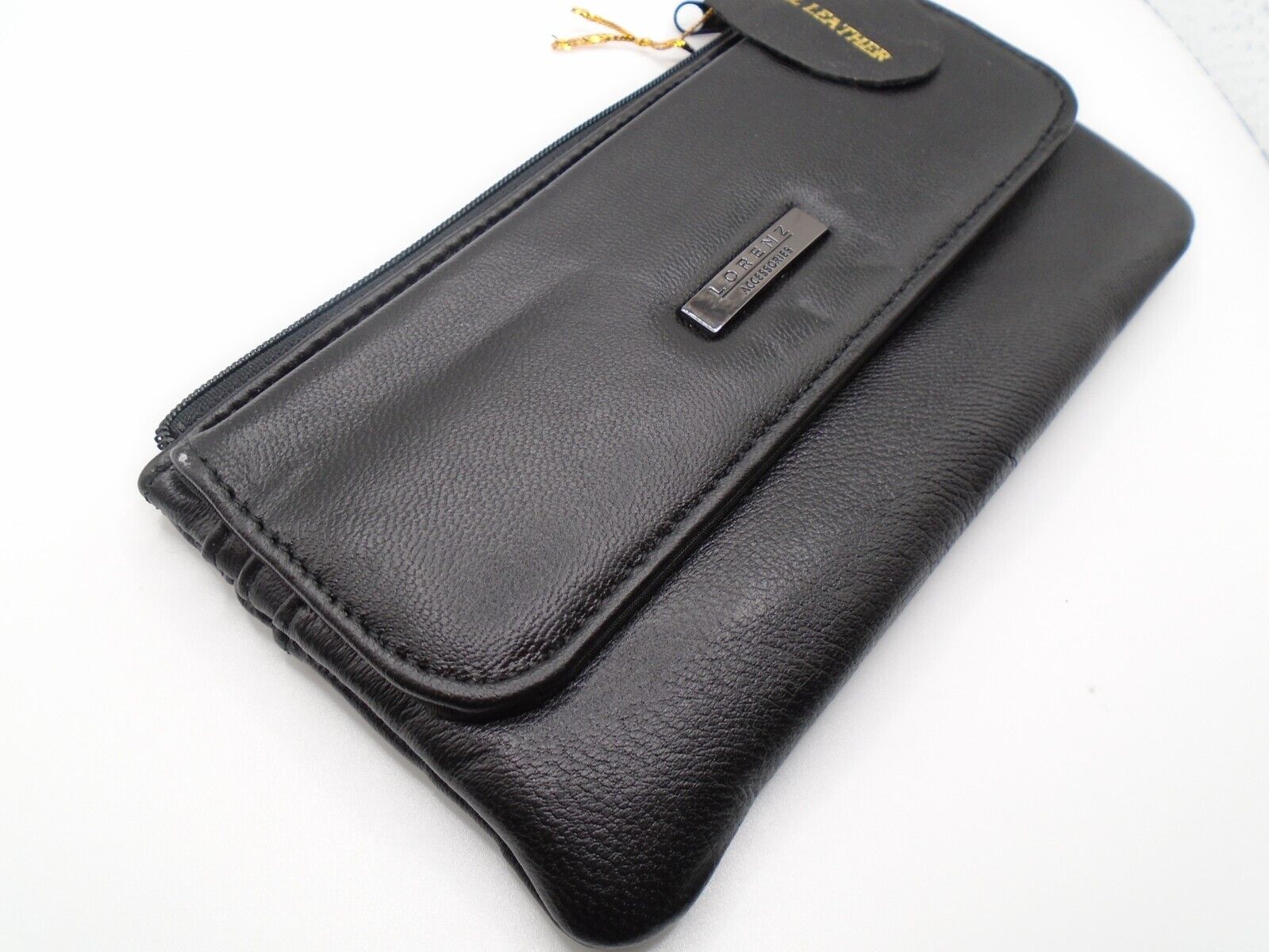Ladies Slim Purse Black Soft Leather Purse Womens