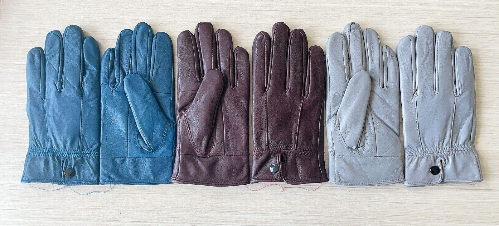 WOMENS LADIES SUPER SOFT GENUINE LEATHER FLEECE LINED GLOVES WINTER WARM B