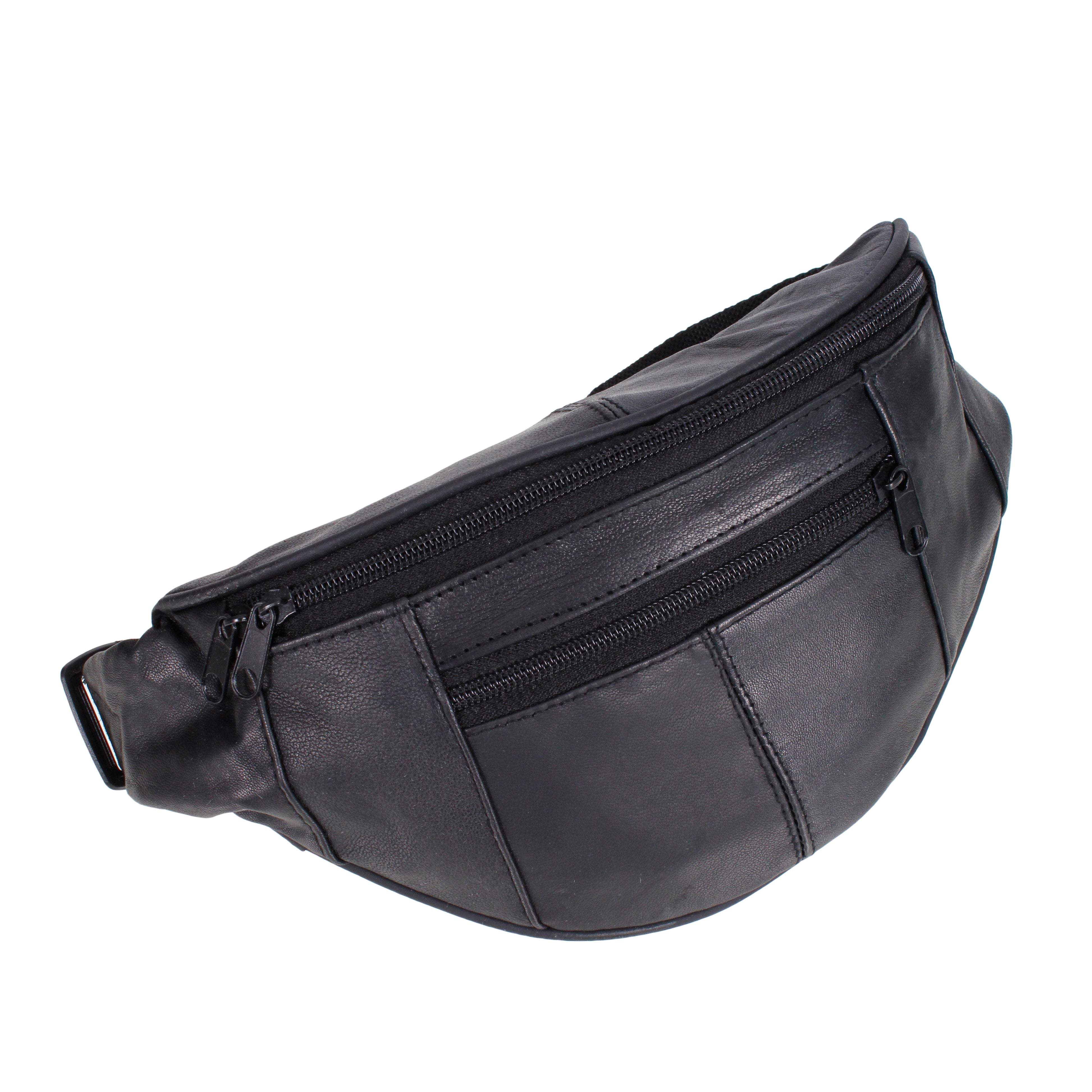 REAL LEATHER BUM WAIST BAG TRAVEL HOLIDAY MONEY BELT CHANGE BUMBAG