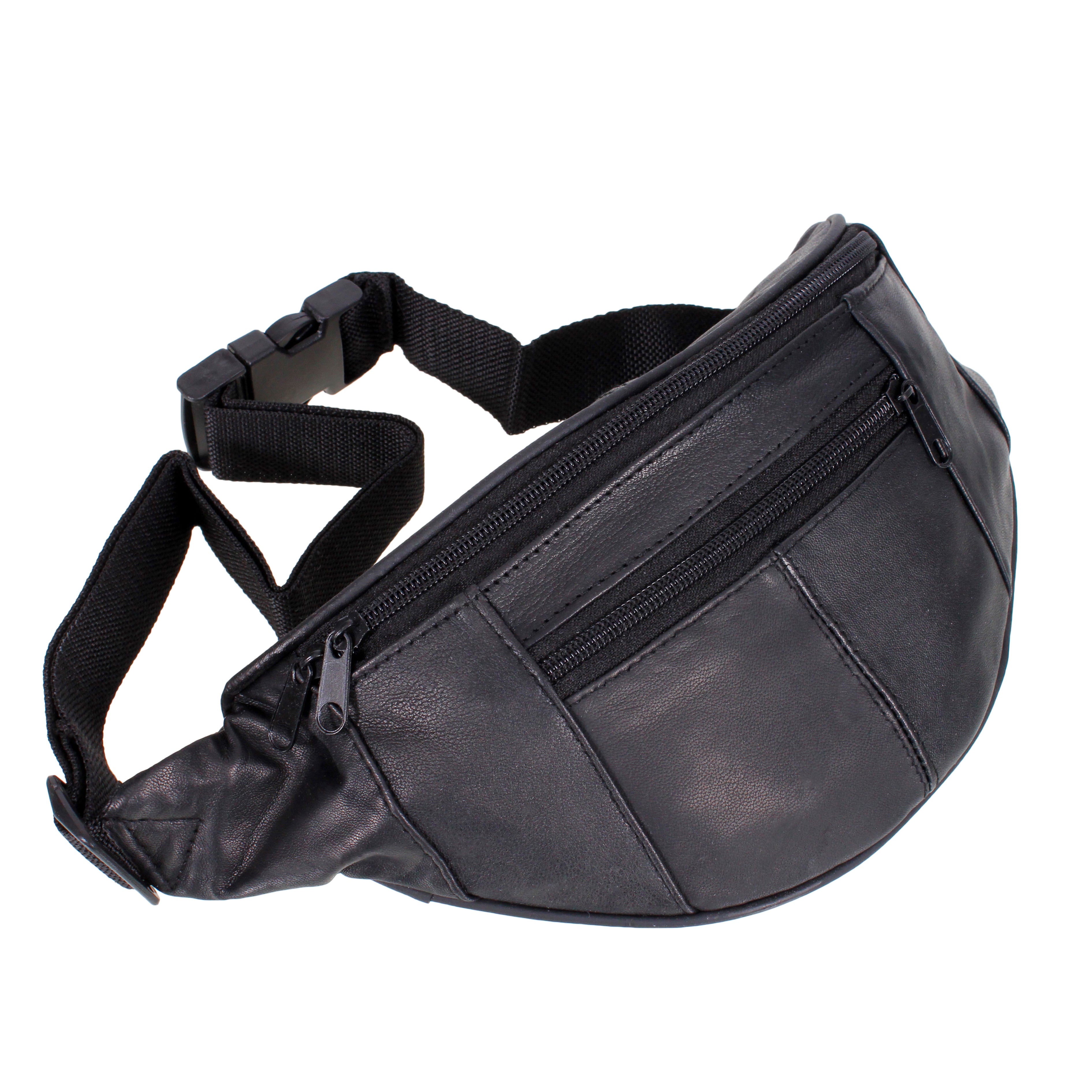 REAL LEATHER BUM WAIST BAG TRAVEL HOLIDAY MONEY BELT CHANGE BUMBAG