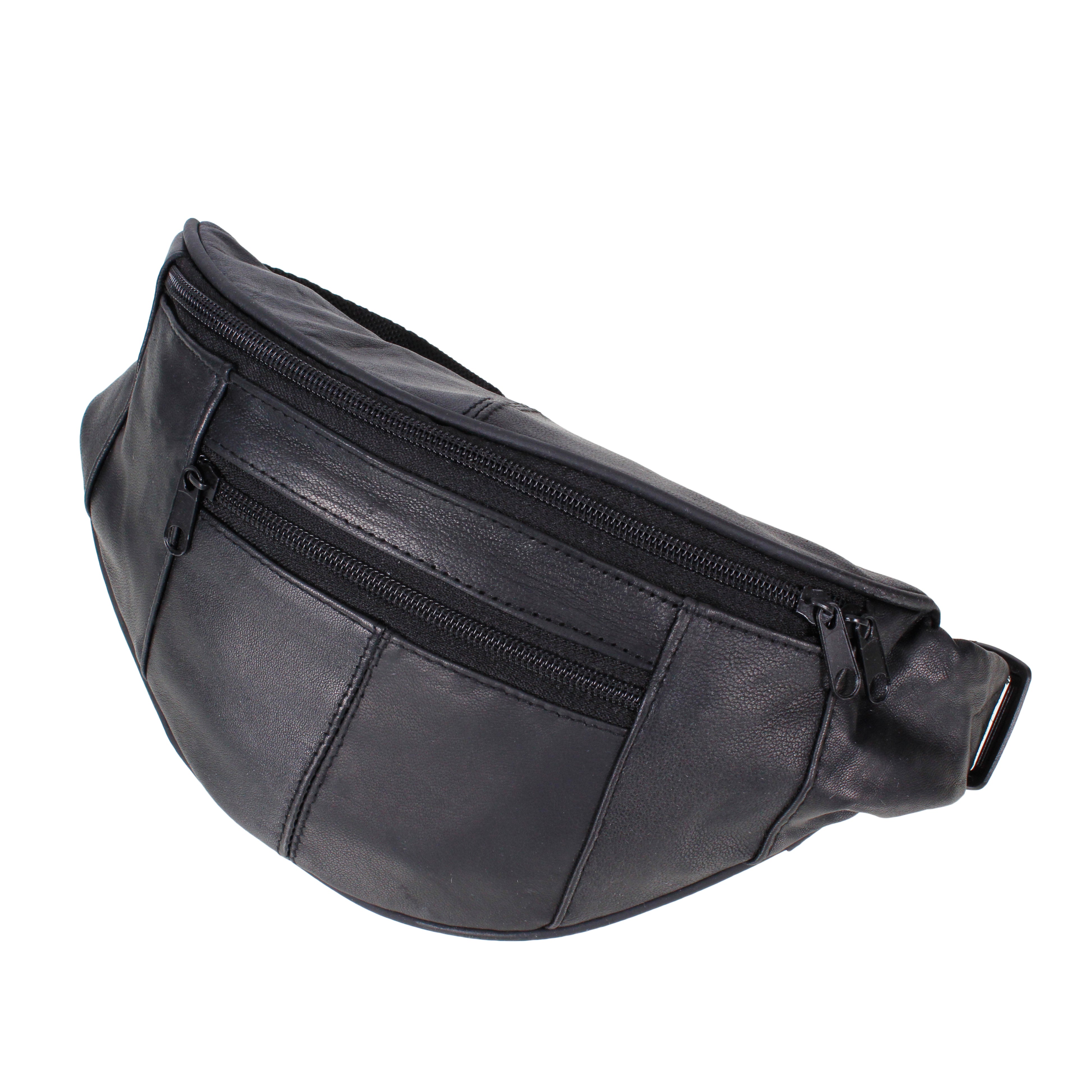 REAL LEATHER BUM WAIST BAG TRAVEL HOLIDAY MONEY BELT CHANGE BUMBAG