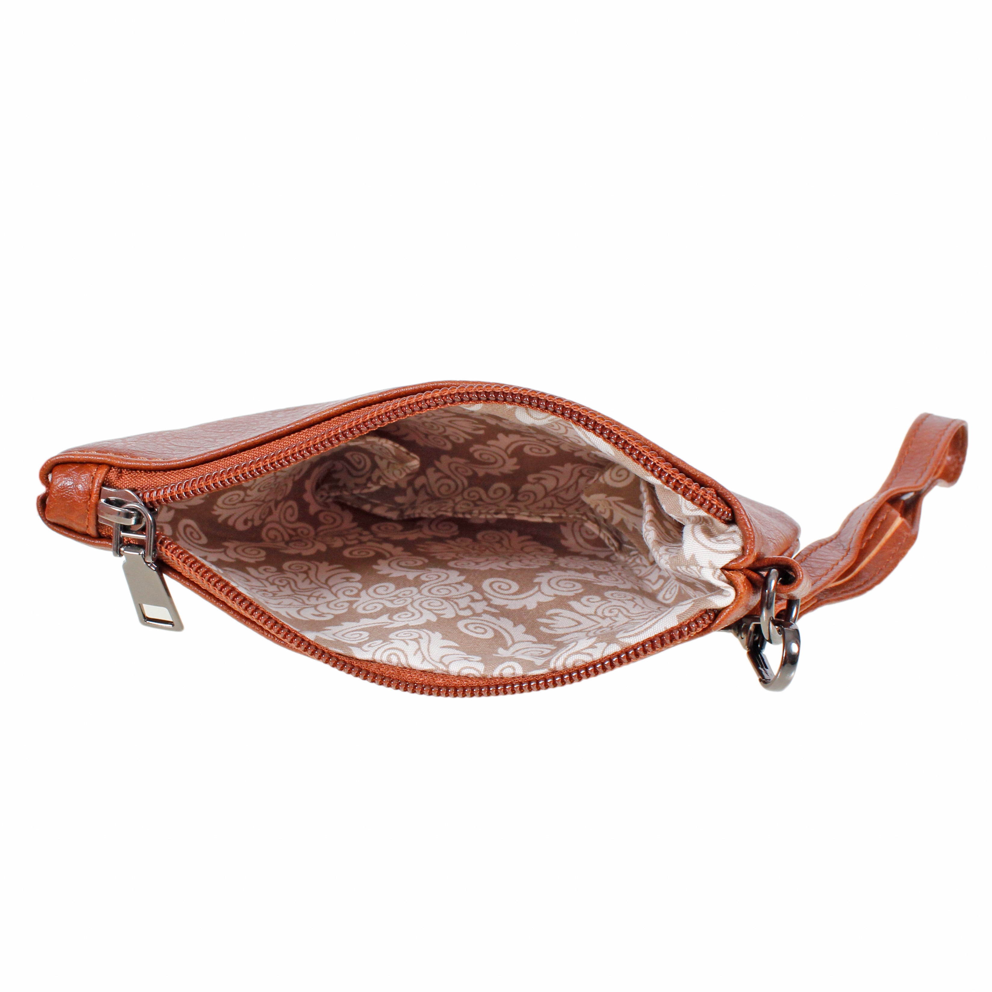 Ladies Handbag Brown Vegan Leather Shoulder Tote Bag SET OF 3 WITH STRAP