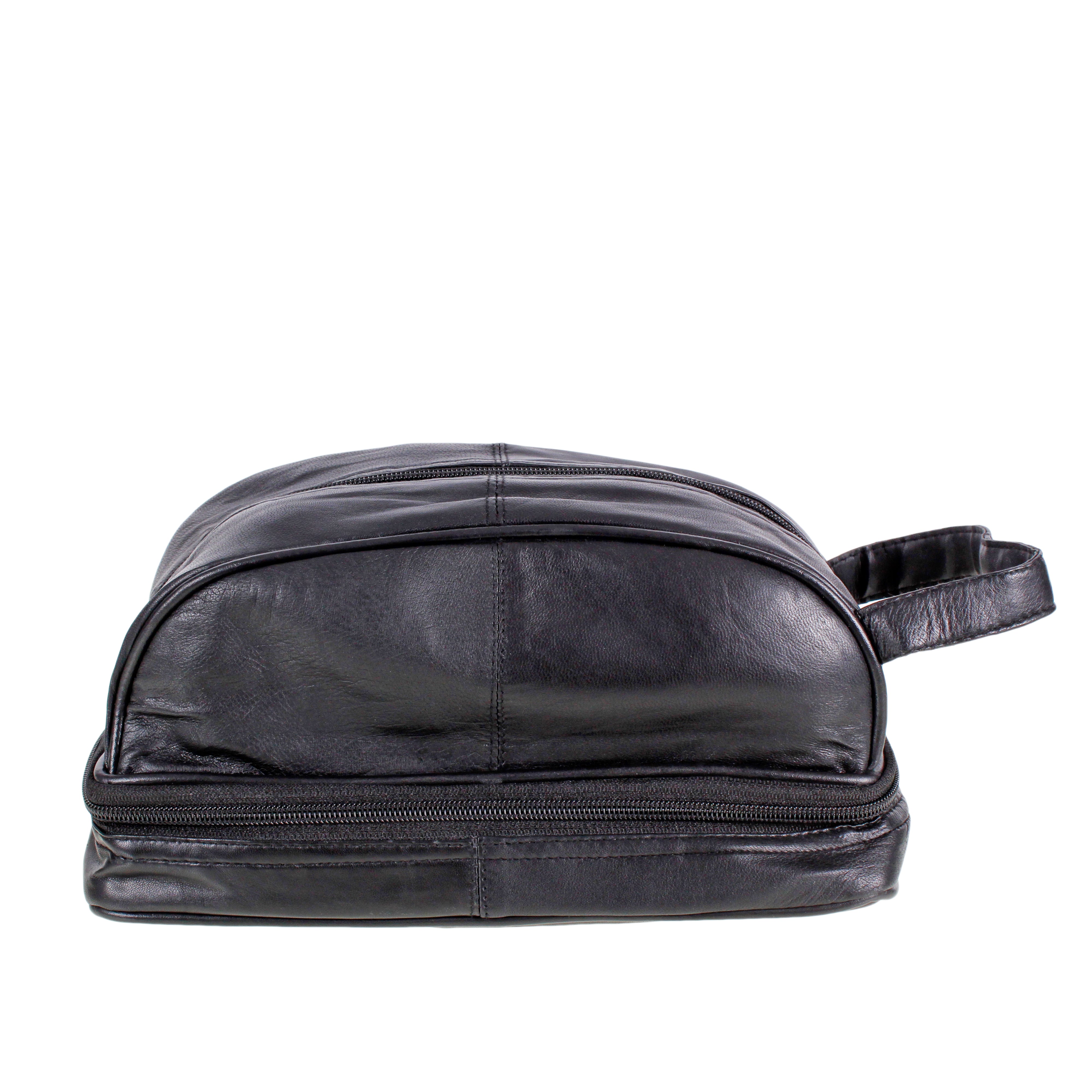 Mens Leather Washbag