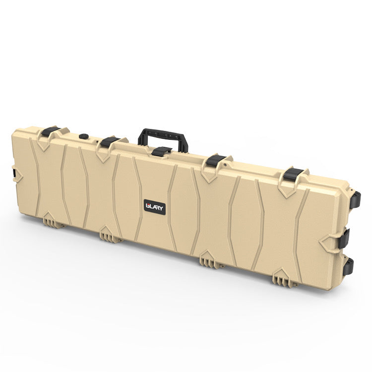 Hard Gun Case Extra Large Wheeled Hard Case (Wave Foam); Tan