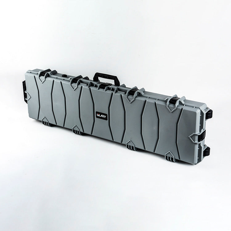 Hard Gun Case Extra Large Wheeled Hard Case (Wave Foam); Grey