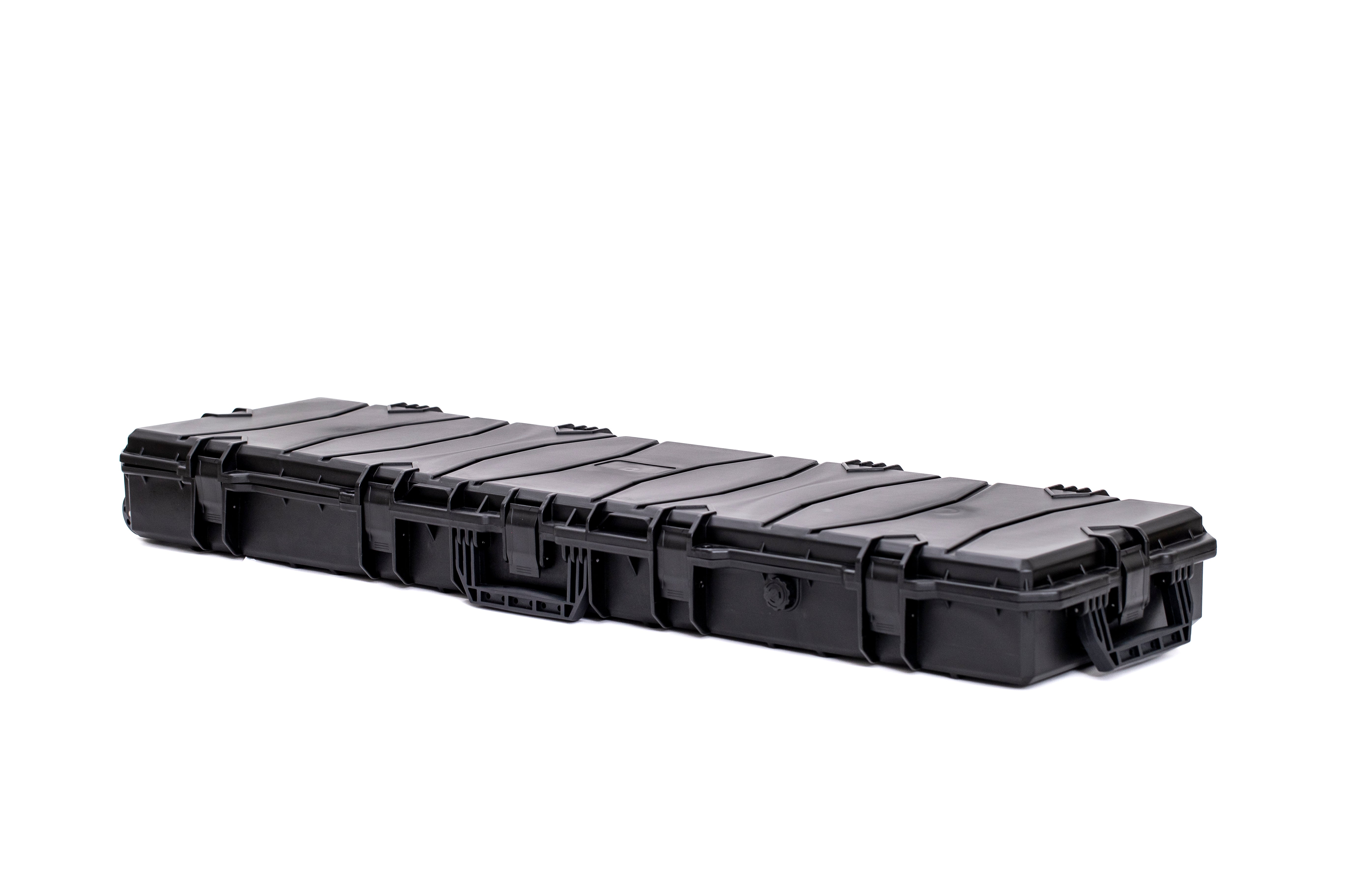 Hard Gun Case Extra Large Wheeled Hard Case (Wave Foam); Black
