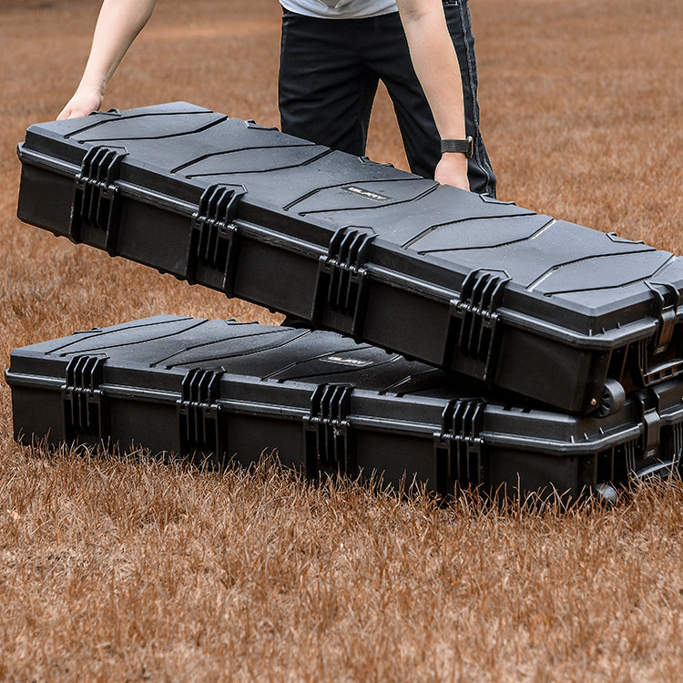 Double Rifle Case Egg Foamed Lined Hard Durable Gun Case Airline Approved