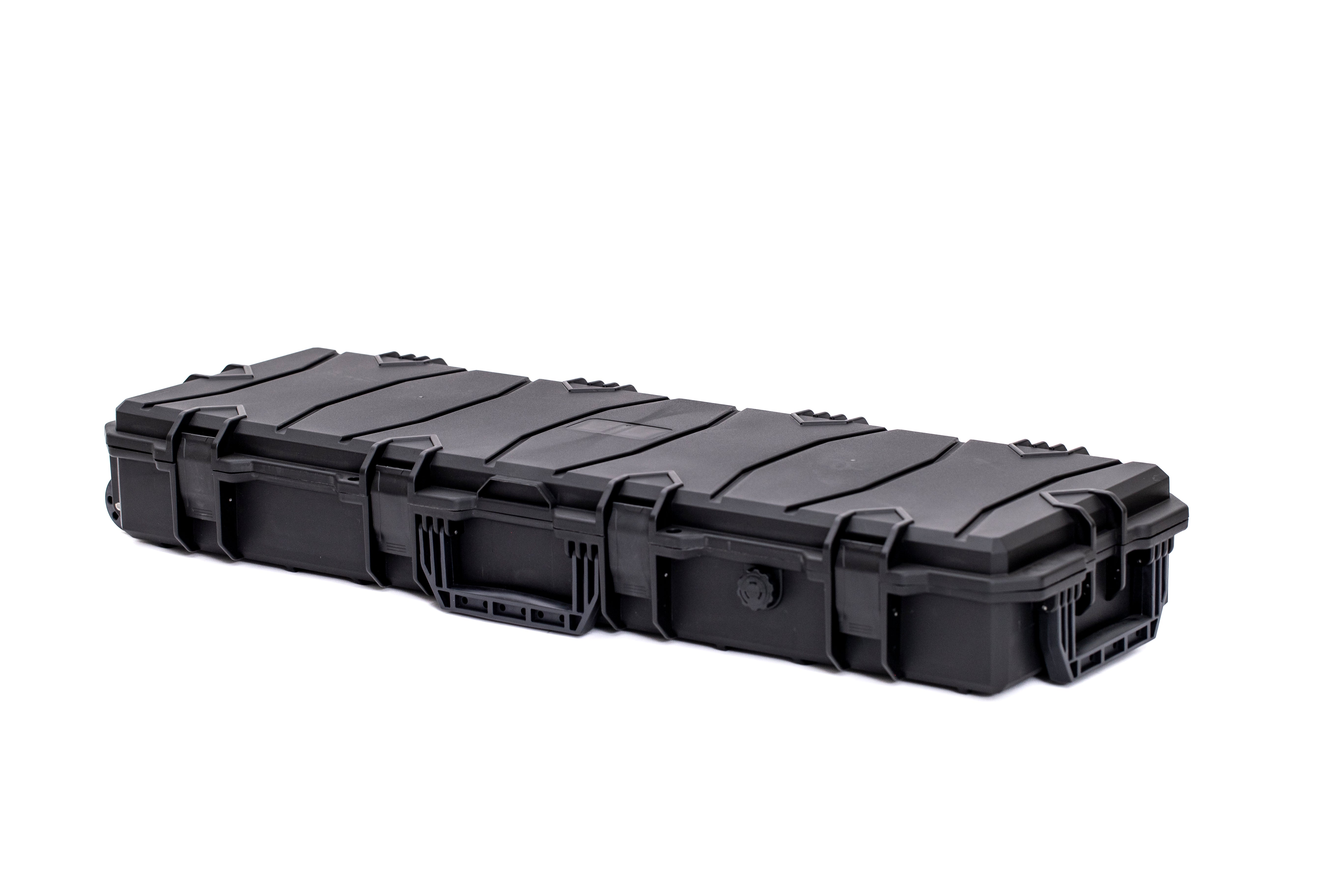 Wheeled Large Gun Case Hard Rifle Case - Black (Wave) Airsoft – AR 