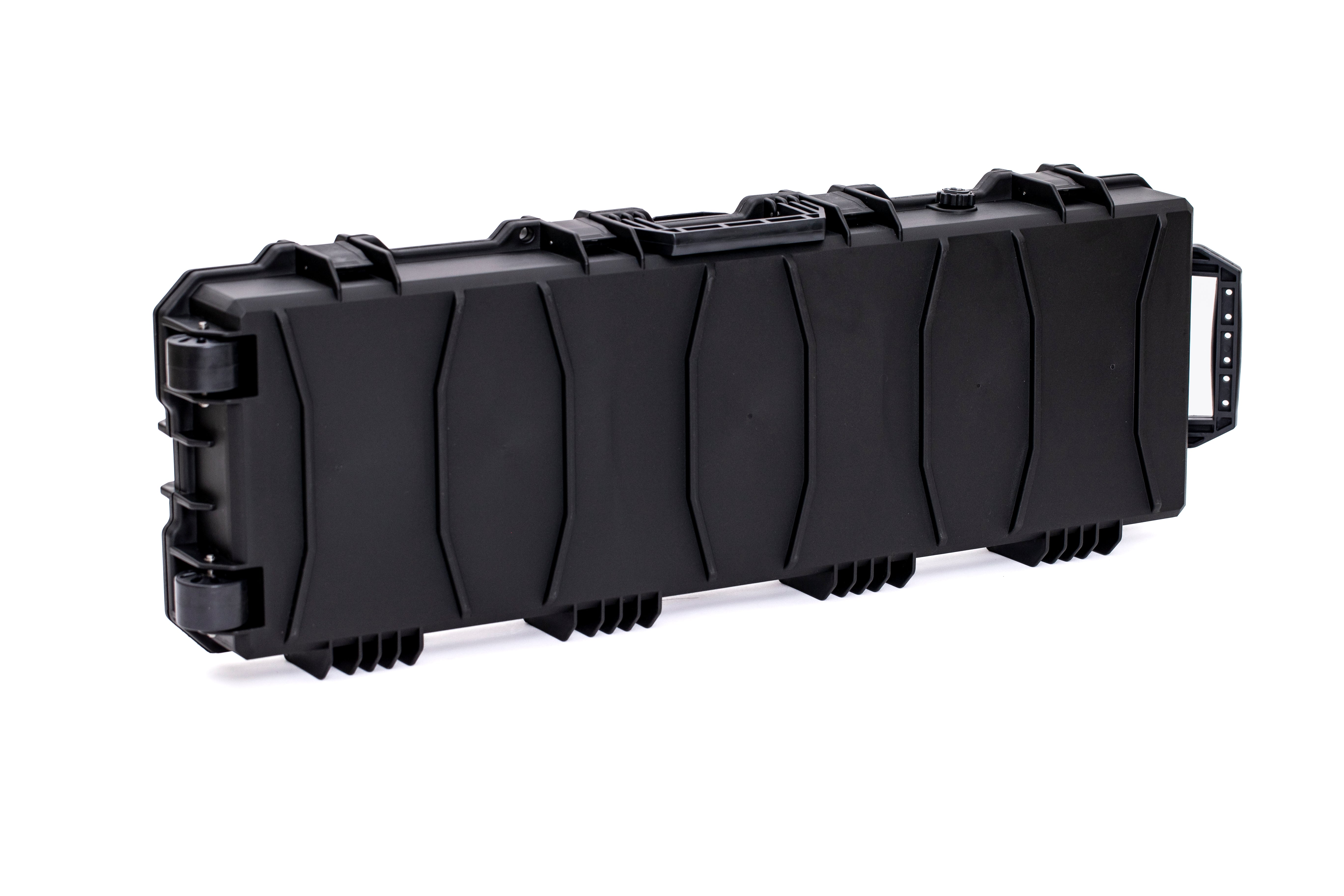 Wheeled Large Gun Case Hard Rifle Case - Black (Wave) Airsoft